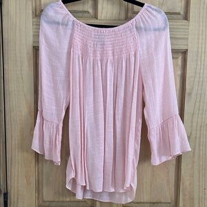 Robert Louis Light Pink Off-Shoulder Blouse